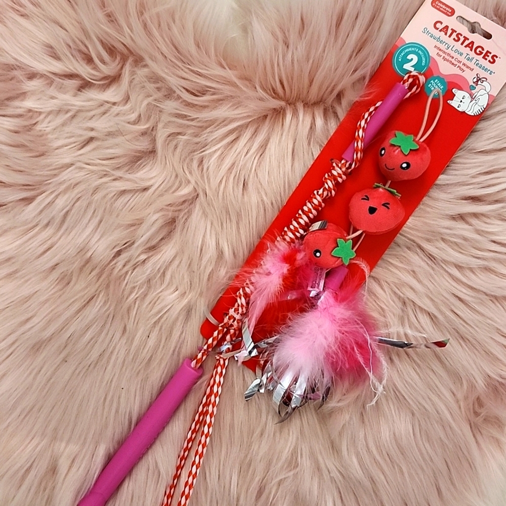 Brand New CATSTAGES HOLIDAY INSPIRED CATNIP WAND TEASER CAT TOY